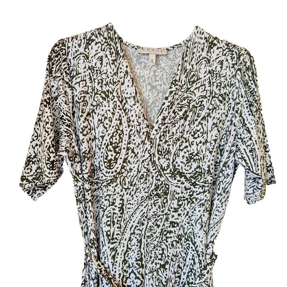 CHAUS New York Women's Long Dress Dinner Bohemia Cocktail Dress Green Be… - Picture 3 of 12